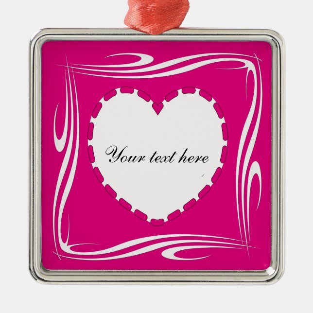 Ornamento De Metal Forma cardíaca (Frente)