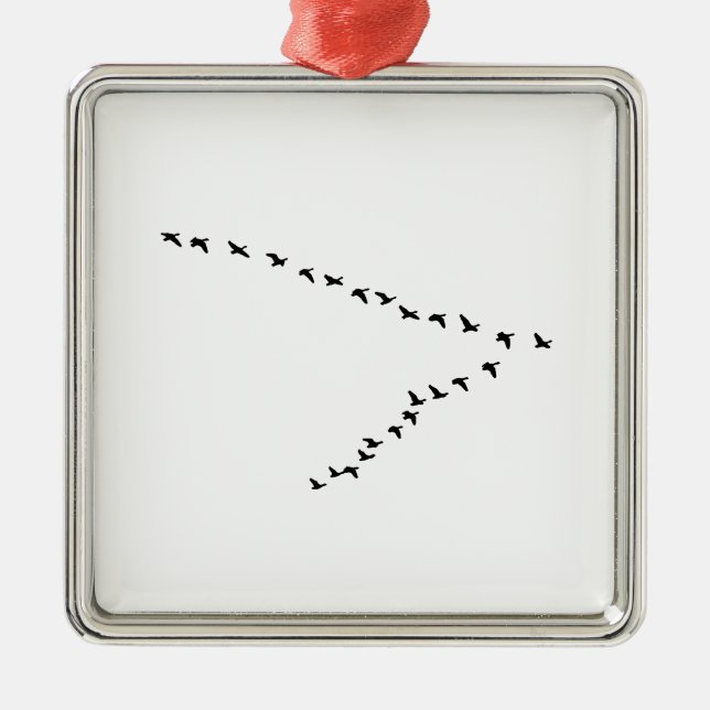 Ornamento De Metal Formação dos gansos "V" do vôo (Frente)