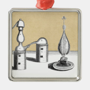 Ornamento De Metal Forno Athanor Alchemy Furnace e Flask Alembic
