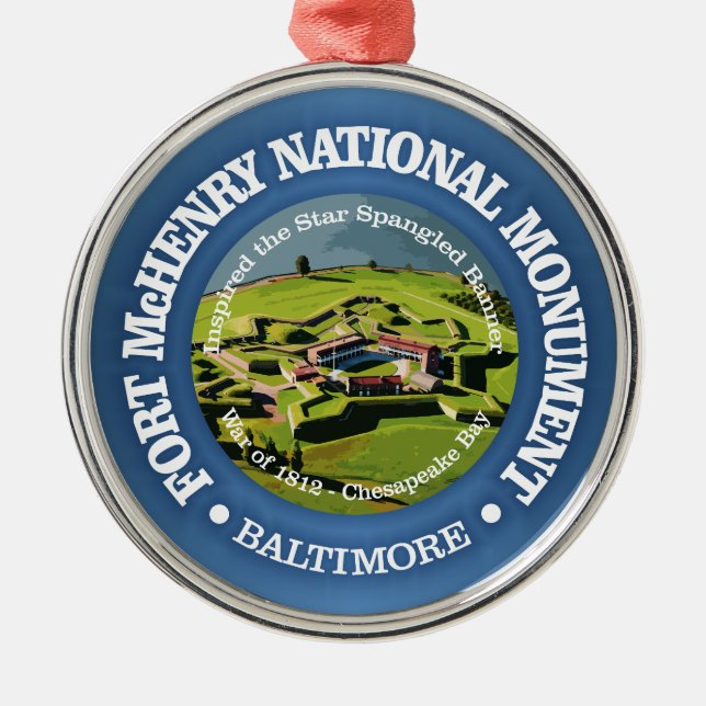 Ornamento De Metal Fort McHenry (NM) (Frente)