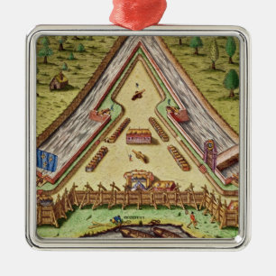 Ornamento De Metal Forte Caroline, 'de Narratio Brevis