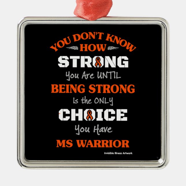 Ornamento De Metal Forte/Escolha 2...MS (Frente)