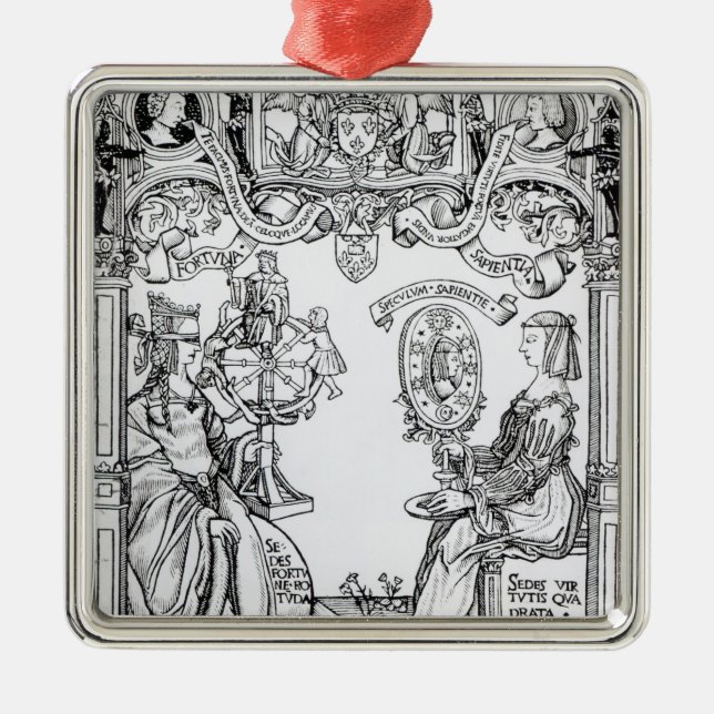 Ornamento De Metal Fortuna e sabedoria (Frente)