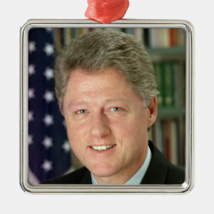 Ornamento De Metal Foto da Casa Branca do Presidente Bill Clinton