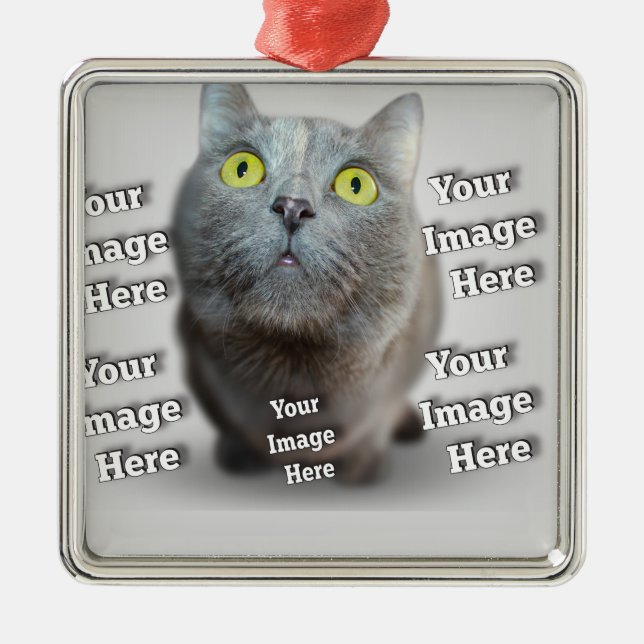 Ornamento De Metal Foto de PET ✨ Lindo Personalizado (Frente)