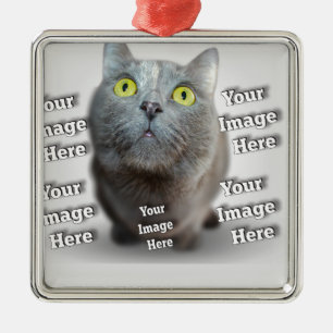 Ornamento De Metal Foto de PET ✨ Personalizada Adorável