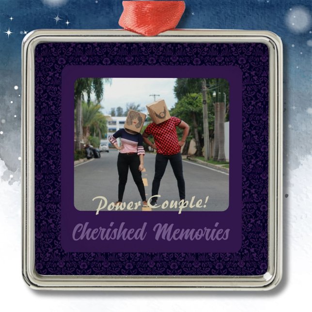 Ornamento De Metal Foto Engraçada Presentes Personalizados para Viole (Funny Photo Personalized Gifts for Husband)