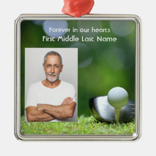 Ornamento De Metal Foto Memorial Golfista Campo de Golfe Golfe