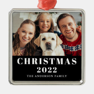 Ornamento De Metal Foto Natal 2022