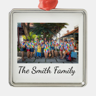Ornamento De Metal Foto personalizada de Reunião simples moderna