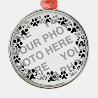 Ornamento De Metal Foto personalizada do animal de estimação