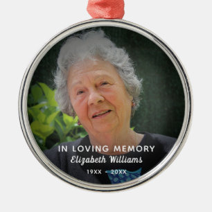 Ornamento De Metal Foto Personalizada Em Memória Com Amor Celebração 