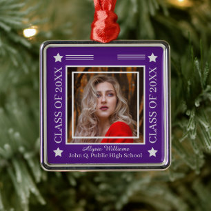 Ornamento De Metal Foto Roxo Classe III de licenciatura 2020