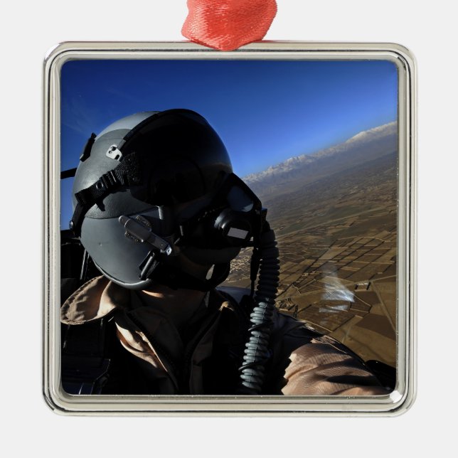 Ornamento De Metal Fotógrafo de Combate Aéreo da Força Aérea dos EUA (Frente)