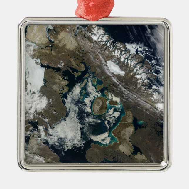 Ornamento De Metal Foxe Basin, Canadá Norte (Frente)