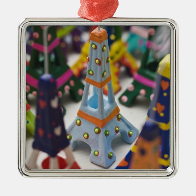 Ornamento De Metal França, Paris, Torres Eiffel Miniatura (Frente)