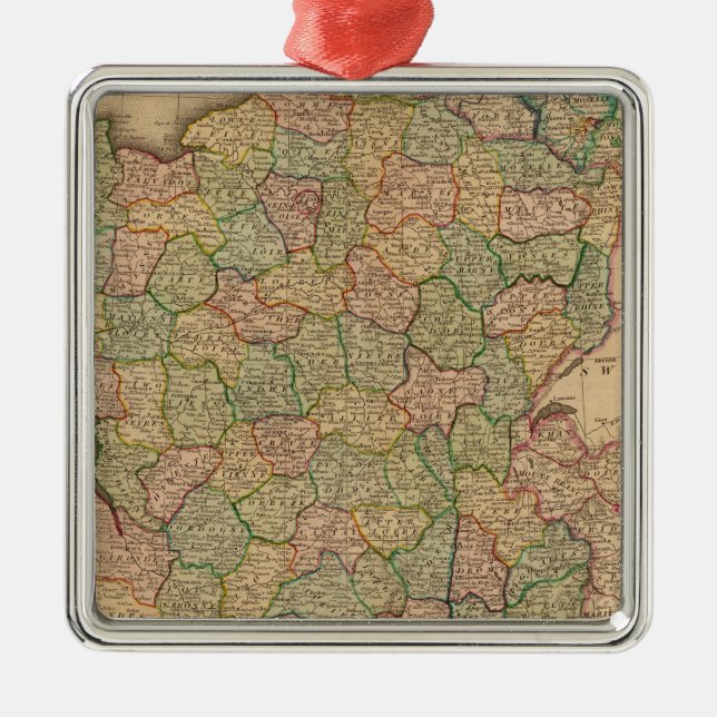 Ornamento De Metal France, departamentos (Frente)