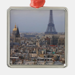 Ornamento De Metal France, Paris, arquitectura da cidade com torre