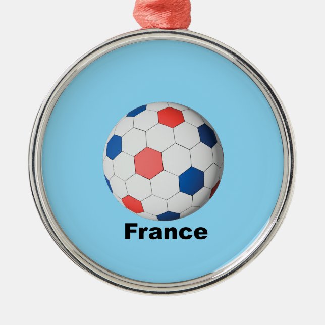 Ornamento De Metal France Soccer (Frente)