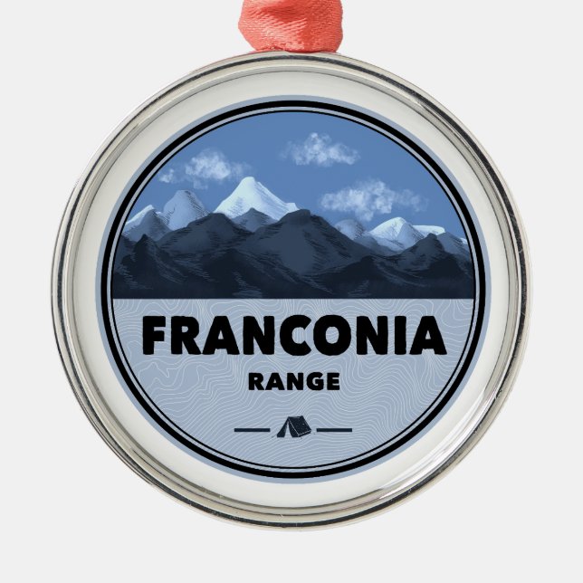 Ornamento De Metal Franconia Range New Hampshire Camping (Frente)