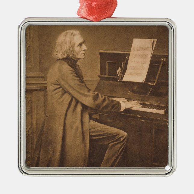 Ornamento De Metal Franz Liszt no piano (Frente)