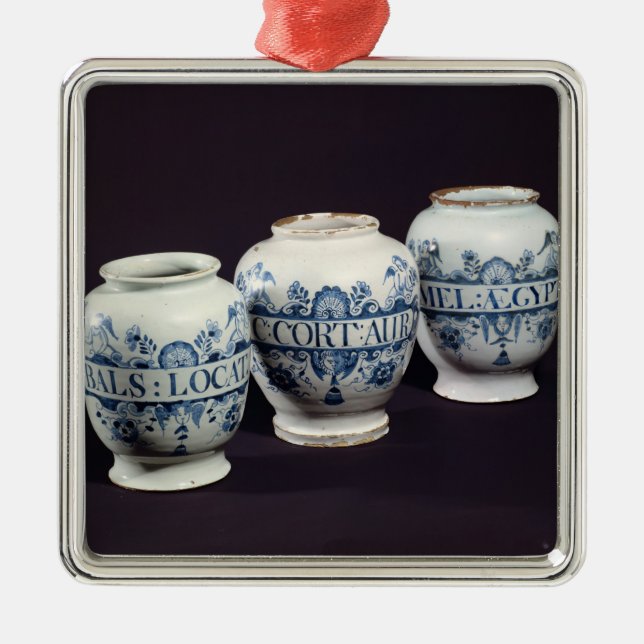Ornamento De Metal Frascos da droga dos Apothecaries, c.1740 (Frente)
