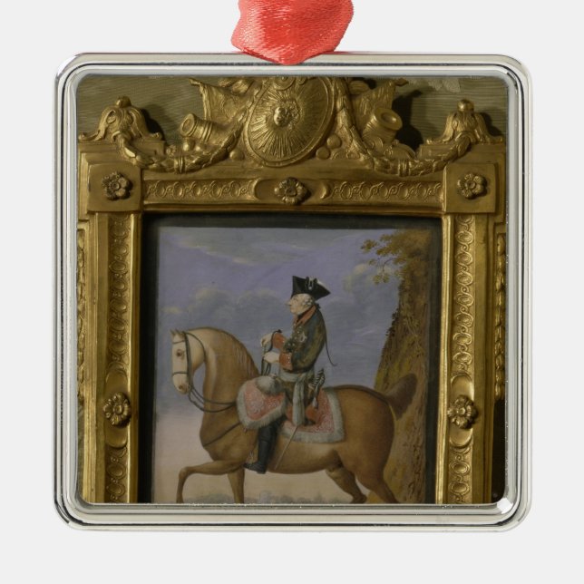 Ornamento De Metal Frederick II a cavalo (Frente)