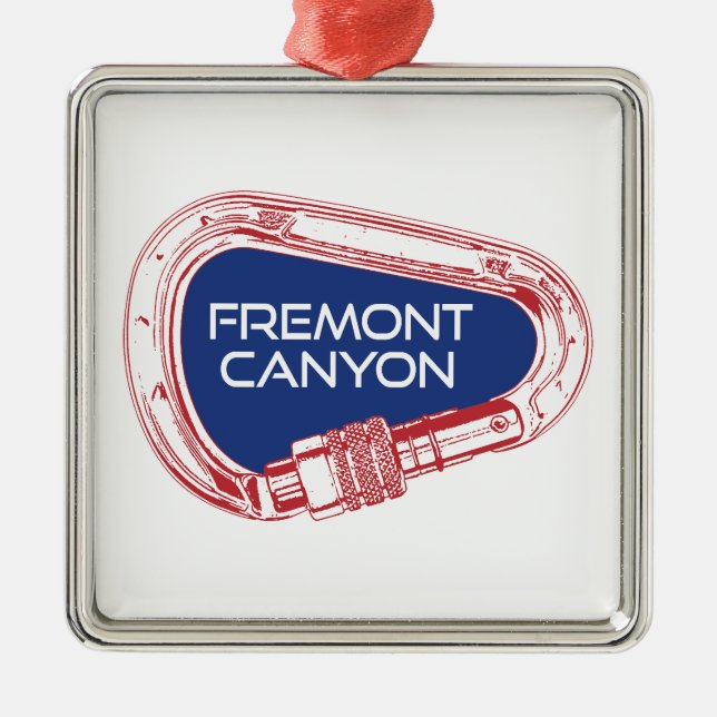 Ornamento De Metal Fremont Canyon Wyoming Rock Escalbing Carabiner (Frente)