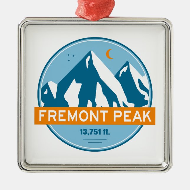 Ornamento De Metal Fremont Peak Wyoming Stars Moon (Frente)