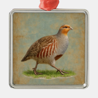 Ornamento De Metal French Partridge  design Christmas tree decoration