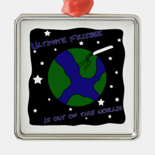 Ornamento De Metal Frisbee final fora deste mundo
