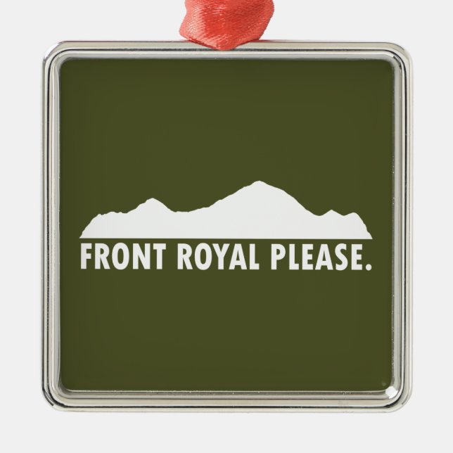 Ornamento De Metal Front Royal Virginia, por favor (Frente)
