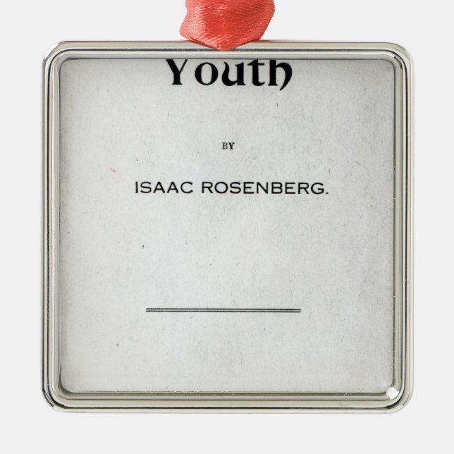 Ornamento De Metal Frontispício 'a Youth (Frente)