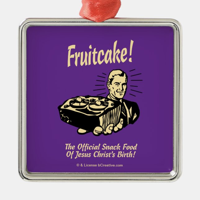 Ornamento De Metal Fruitcake! A Comida do Nascimento de Jesus (Frente)