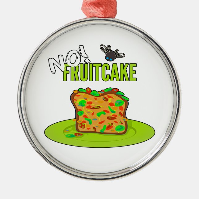 Ornamento De Metal Fruitcake engraçado (Frente)