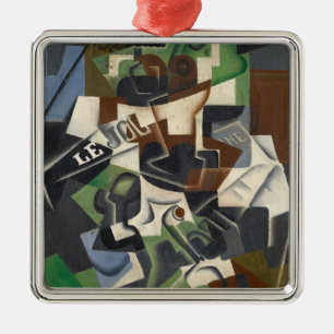 Ornamento De Metal Fruta Bowl, Pipe e Diário, 1917
