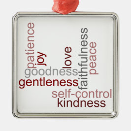 Ornamento De Metal Fruta da arte da palavra do espírito