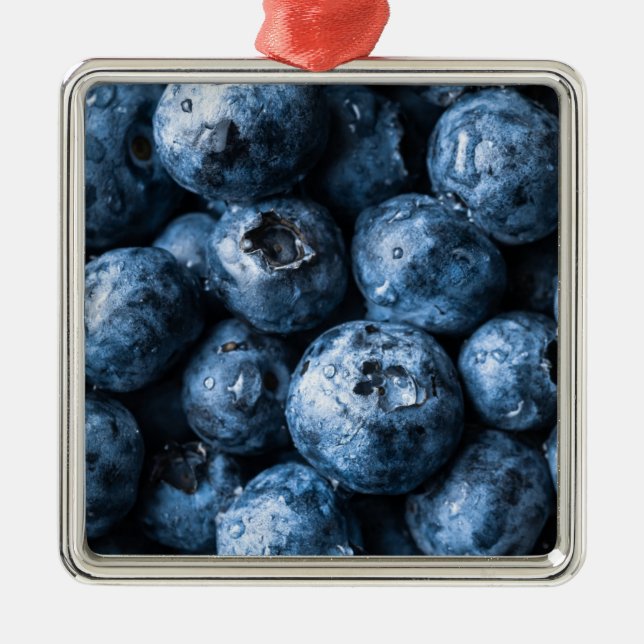 Ornamento De Metal Fruta de mirtilos (Frente)