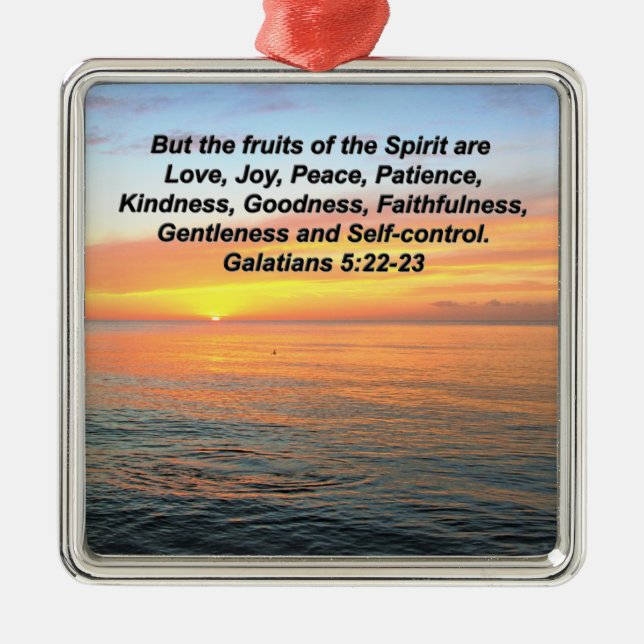 ORNAMENTO DE METAL FRUTA GALÁTIA DA BÍBLIA ESPIRITUOSA VERSA (Frente)