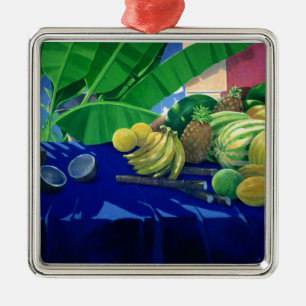 Ornamento De Metal Fruta tropical