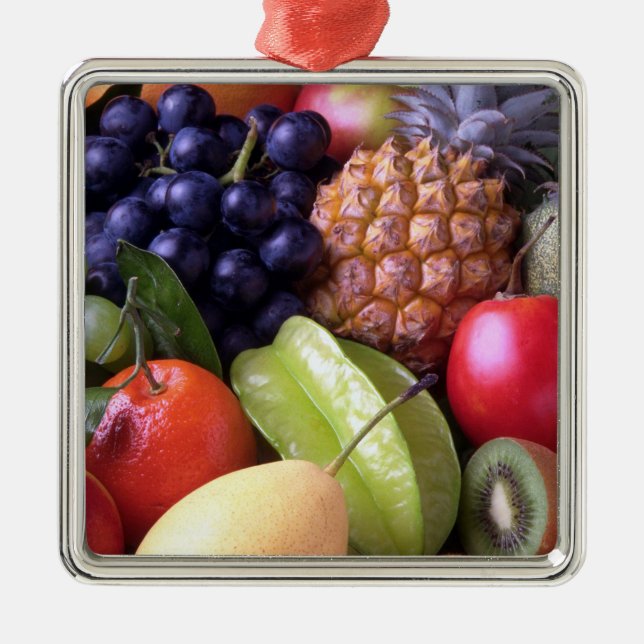 Ornamento De Metal Frutas Tropicais (Frente)