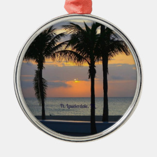 Ornamento De Metal Ft. Lauderdale Sunrise