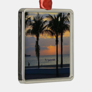 Ornamento De Metal Ft. Lauderdale Sunrise