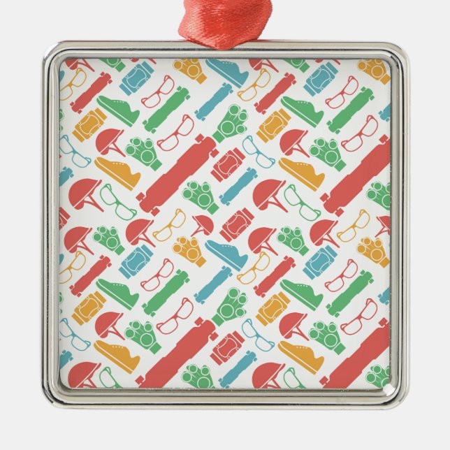 Ornamento De Metal Fundo do vetor para acessórios para longboarders (Frente)