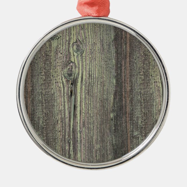 Ornamento De Metal Fundo Rustic Dark Weathering Madeira (Frente)