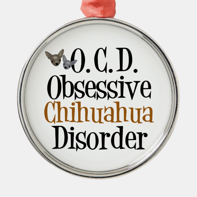 Ornamento De Metal Funny Chihuahua (Frente)