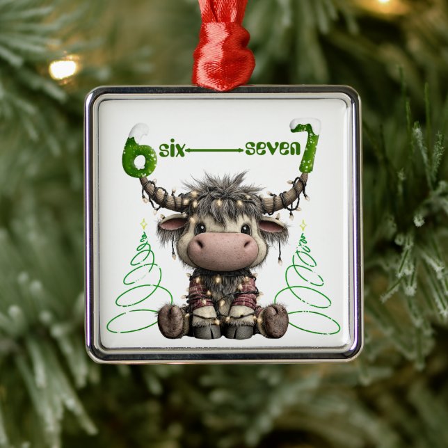 Ornamento De Metal Funny Rudolf Trees Antlers Six Seven Christmas  (Árvore)