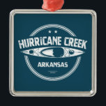 Ornamento De Metal Furacão Creek Arkansas Kayaking<br><div class="desc">O furacão Creek é um rio nacional selvagem e cênico localizado em Arkansas.</div>