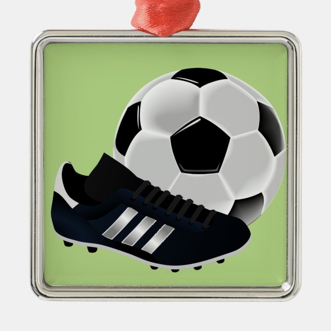 Ornamento De Metal Futebol / bola de futebol (Frente)