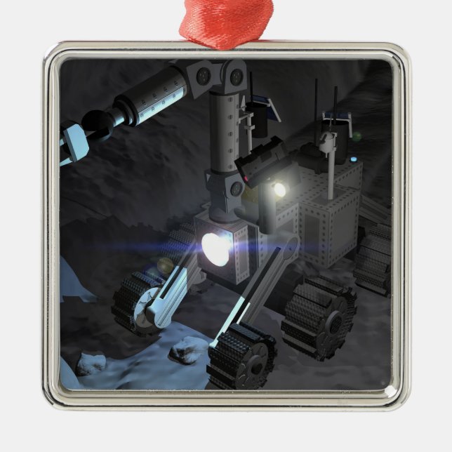 Ornamento De Metal Futuras missões de exploração do espaço 6 (Frente)